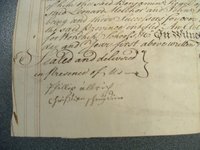 Christian's signature on the 1763 Old First Reformed Church of Philadelphia burial ground deed. Provided by the archivist at the church. Source: Old First Reformed Church of Philadelphia, 1763.