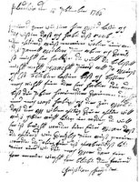 A brief business letter received from the Historical Soc. of Pennsylvania. The letter was found in the HSP Archive of Conrad Weiser, a well-known Pennsylvania German Pioneer and Patriot.